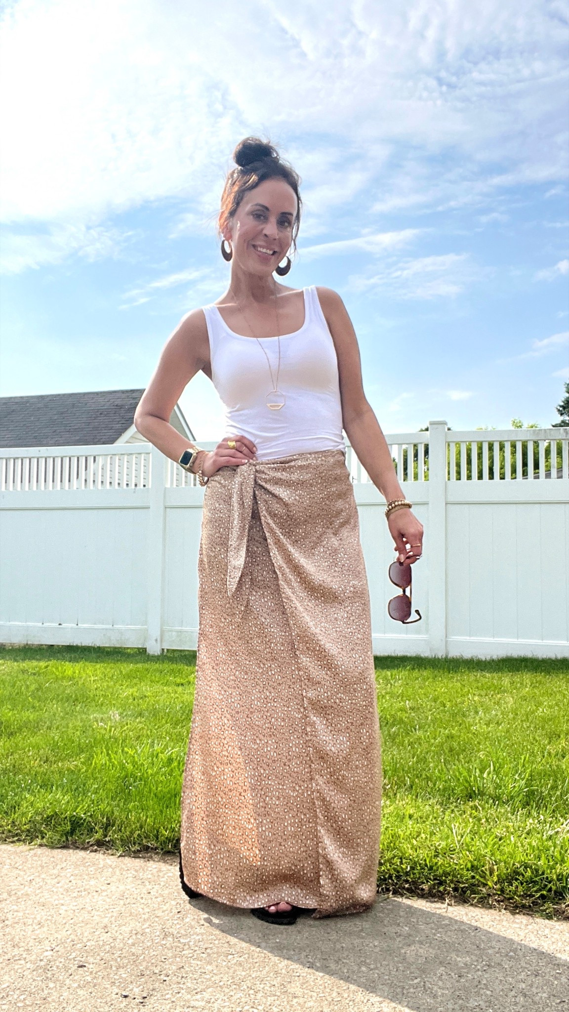 Wearing dresses and skirts in the summer is my absolute favorite. This skirt is no longer available but I have found a few very very good almost identical ones for this look 

#LTKStyleTip #LTKSummerEdit #LTKOver40