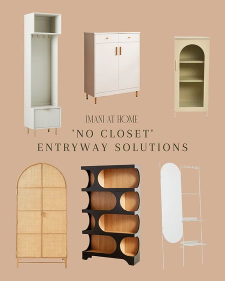 No entryway closet? No problem! 
There are so many solutions to this problem, but my favorite has to be a closed armoire or vanity! These are great because they give you a lot  storage and sometime a built-in look. 

And if you’re more into the minimalist look, opt for an open vanity with full body mirror! 

Both will look great. 

Xoxo,
Imani
.
.
.
.


#LTKhome #LTKstyletip