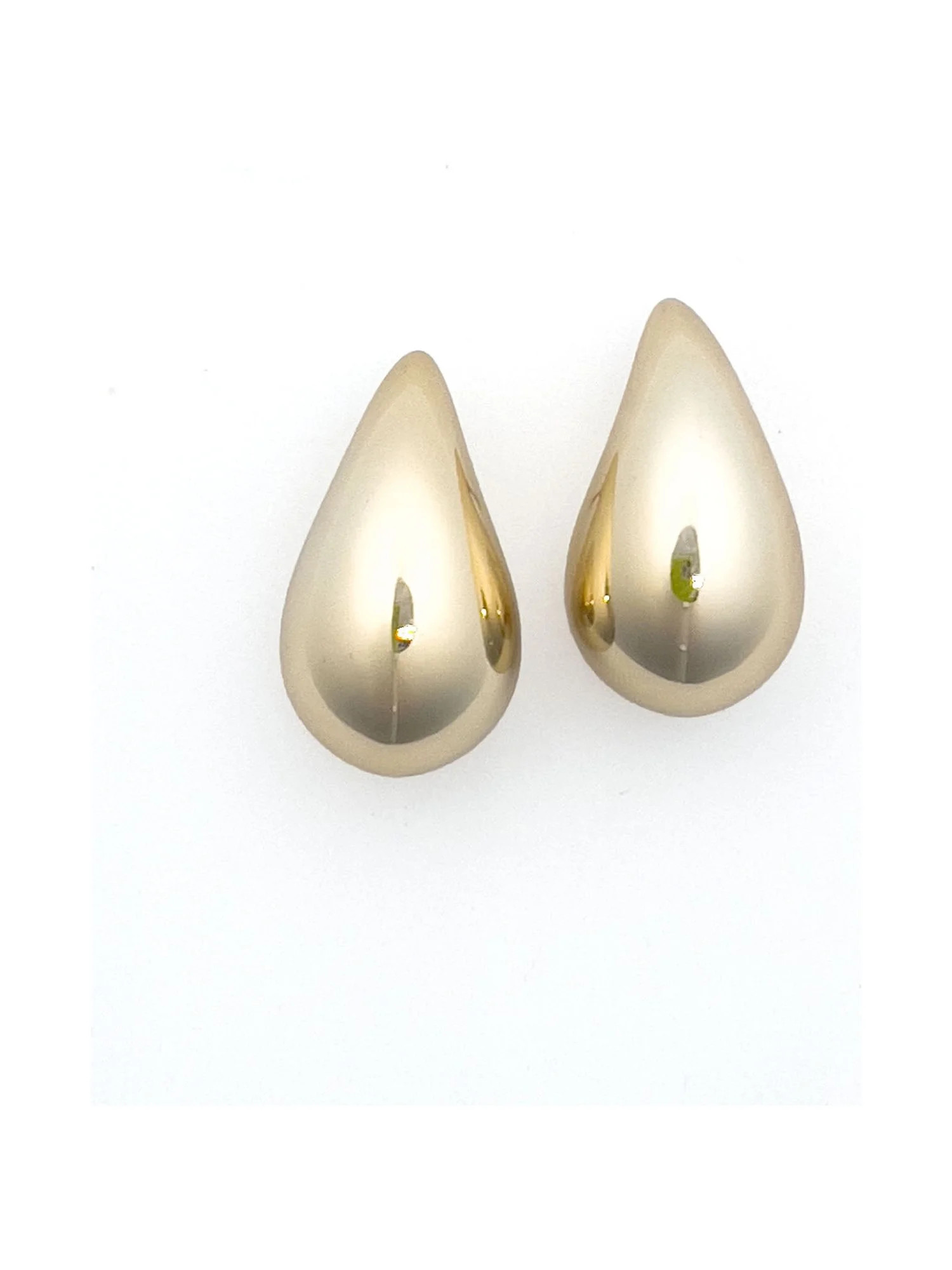 Time and Tru Women's Gold Plated Teardrop Stud Earrings | Walmart (US)