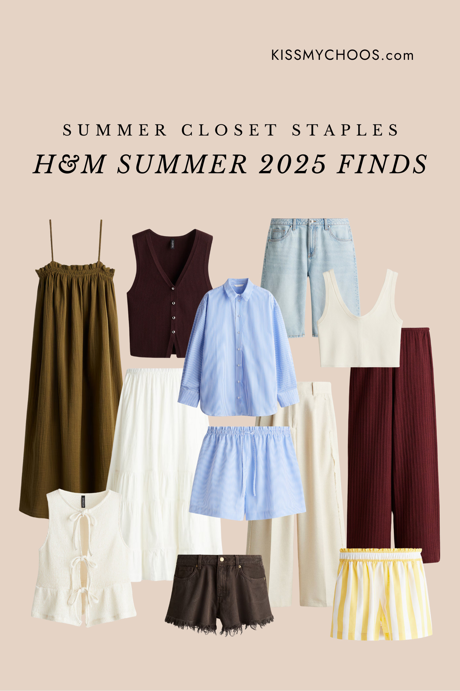 Summer 2025 is all about effortless style, and H&M has delivered the staples your closet needs. I’ve rounded up my favorite finds from their latest collection—think breezy cotton dresses, lightweight button-ups, versatile shorts, and relaxed matching sets in rich neutrals and soft stripes. Whether you're drawn to the muted earth tones, classic blue pinstripes, or playful pops of yellow, these pieces are perfect for mixing, matching, and staying cool all season long. Tap into a capsule-style summer wardrobe that feels elevated, easy, and totally wearable. 

 

#LTKSummerEdit #LTKSeasonal #LTKFindsUnder100