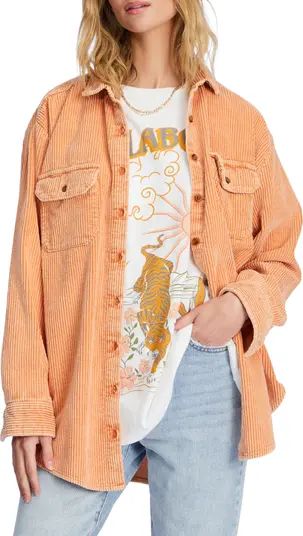 Always Golden Oversize Cotton Corduroy Shirt Jacket | Nordstrom