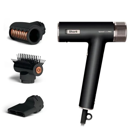 Shark SpeedStyle Pro High-Velocity Hair Dryer, Scalp Shield, Lightweight Ionic, No Heat Damage, HD731 Black | Walmart (US)