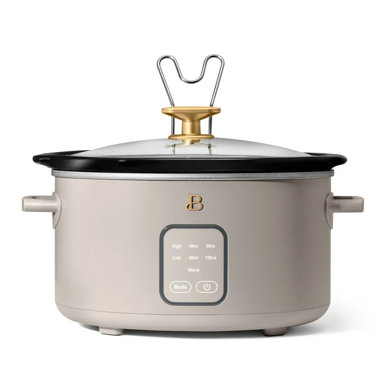 Beautiful 4Qt Slow Cooker with Touch-Activated Display, Porcini Taupe by Drew Barrymore | Walmart (US)