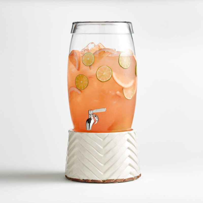 Oregon Drink Dispenser with Adra Stand + Reviews | Crate and Barrel | Crate & Barrel