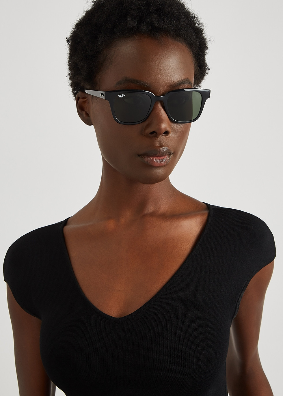 Black square-frame sunglasses | Harvey Nichols