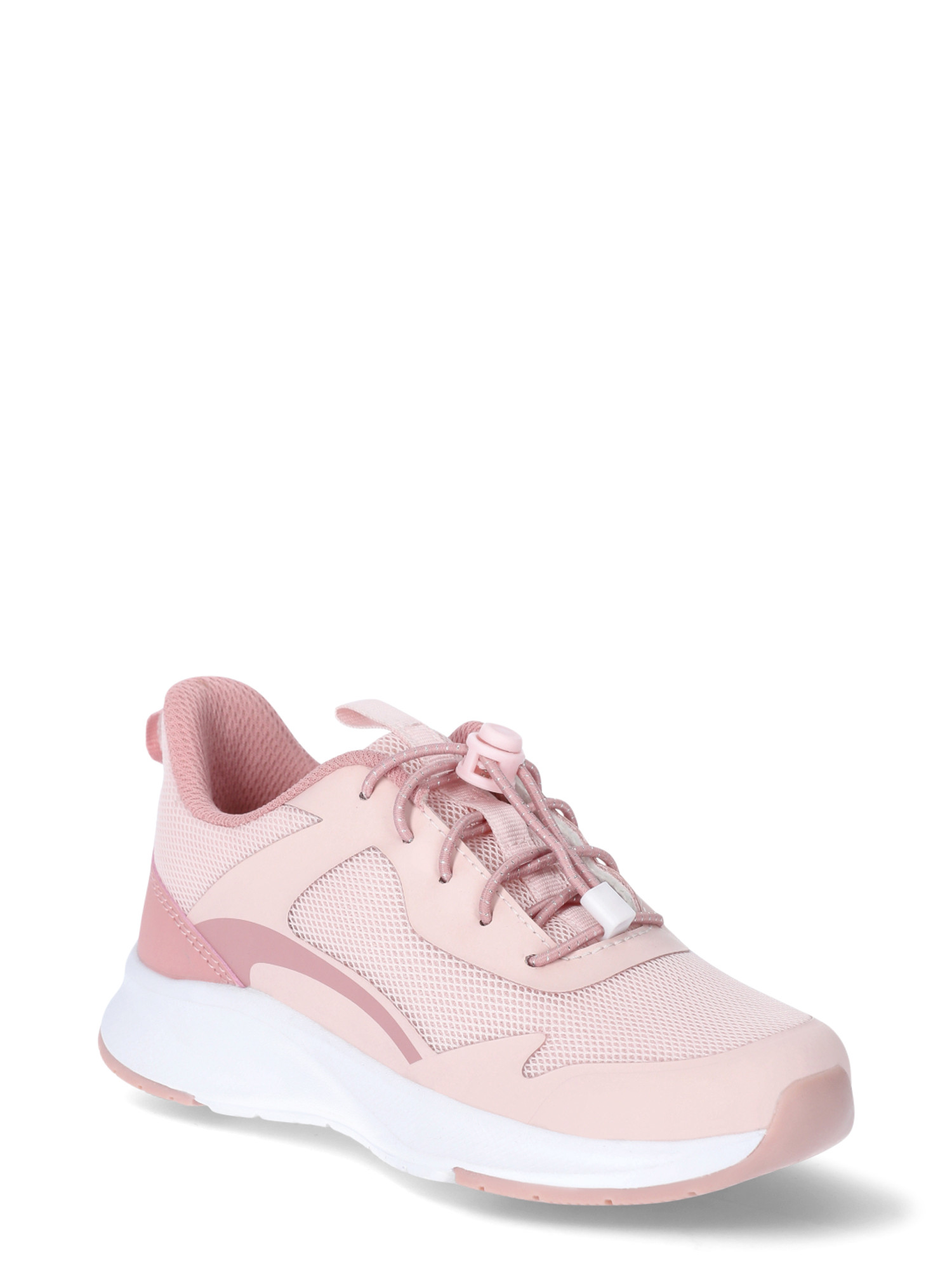 Athletic Works Little Girl & Big Mesh Jogger Bungee Pull Sneakers | Walmart (US)