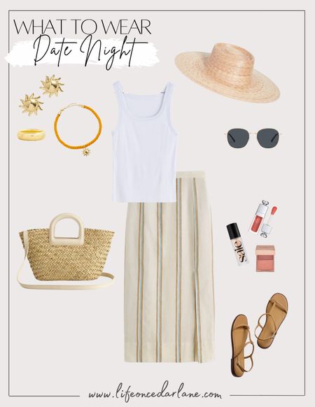 The cutest date night look from Madewell! Loving this maxi skirt & don’t miss this straw bag perfect for summer!

#summeroutfit

#LTKFindsUnder100 #LTKStyleTip
