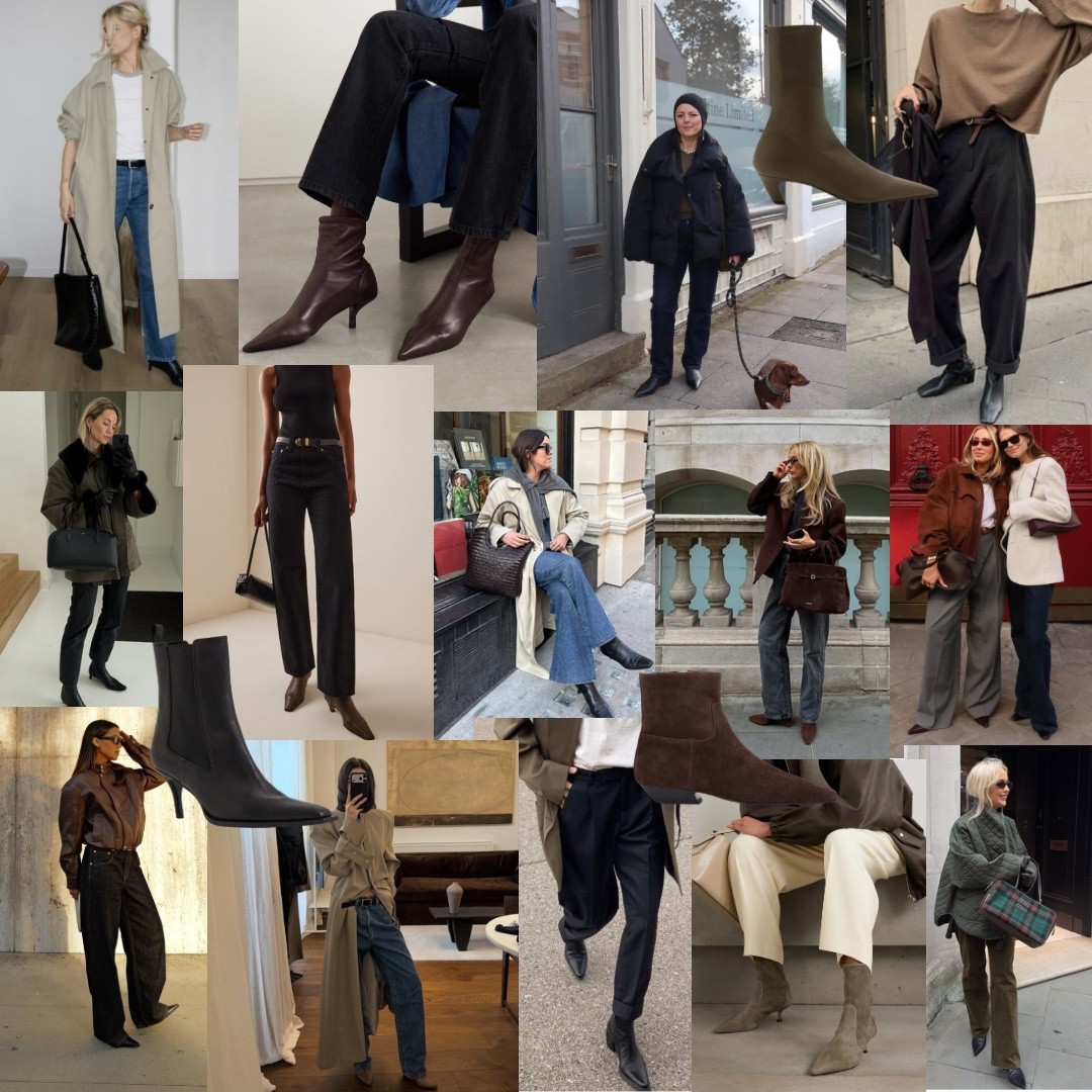 Some of my favourite pointed toe and sharp edged boots for balancing oversized outfits and making the overall silhouette feel more proportional. The sleek shape helps add structure and keeps the outfit from feeling too heavy or oversized.

#LTKaustralia #LTKshoes #LTKautumn