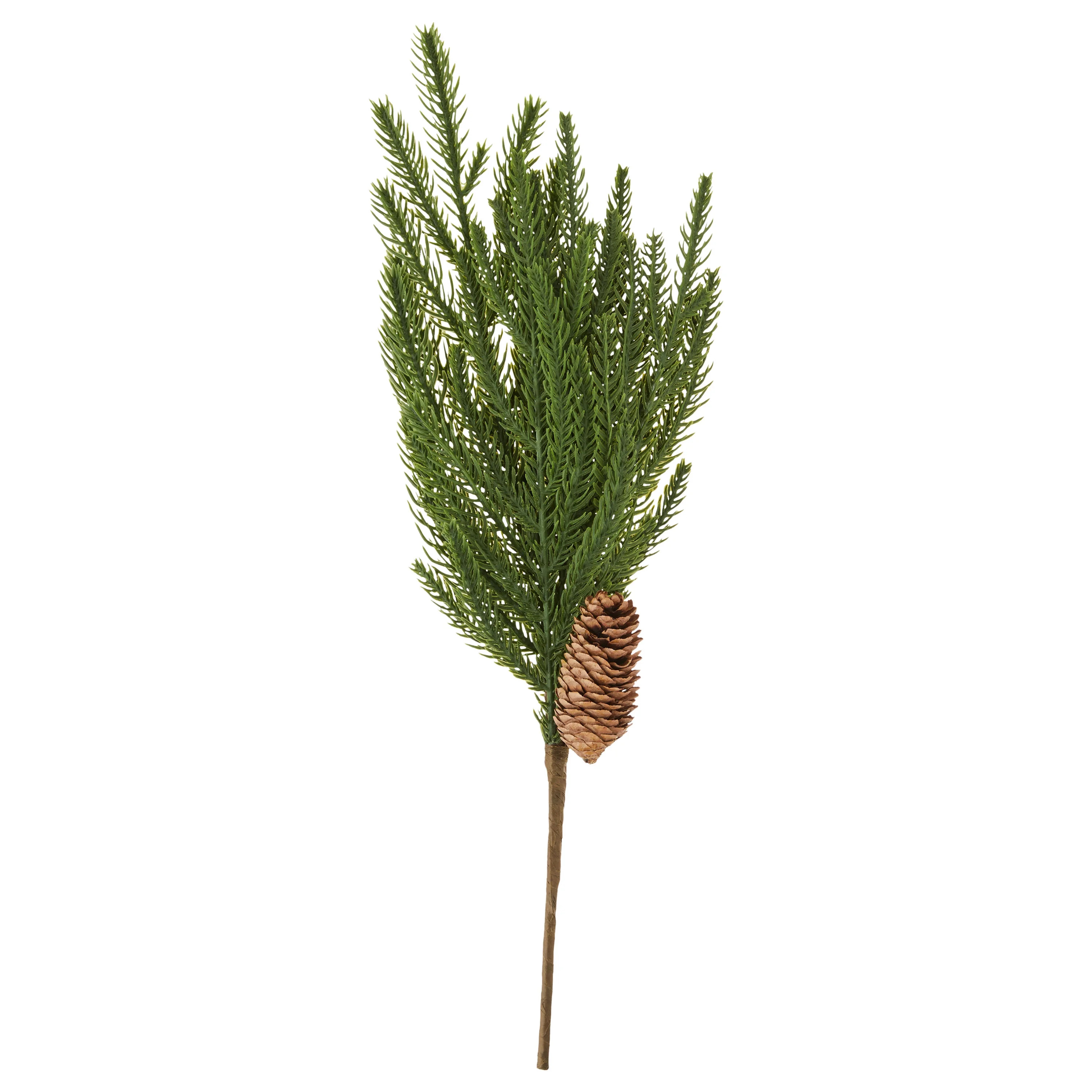 Green Norfolk Pine Decorative Christmas Pick, 16 in, by Holiday Time | Walmart (US)