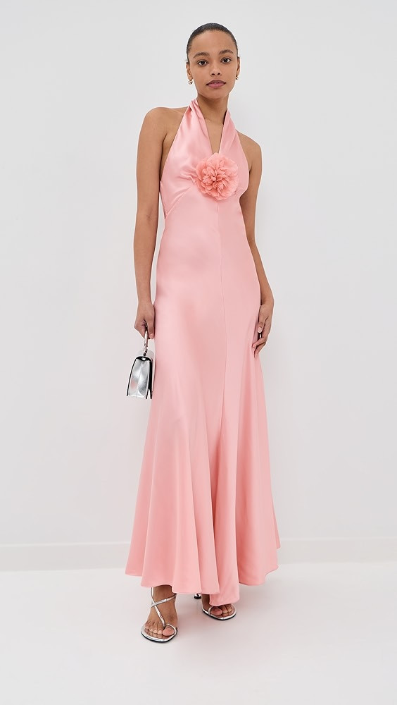 Silk Satin Bias Halter Dress | Shopbop