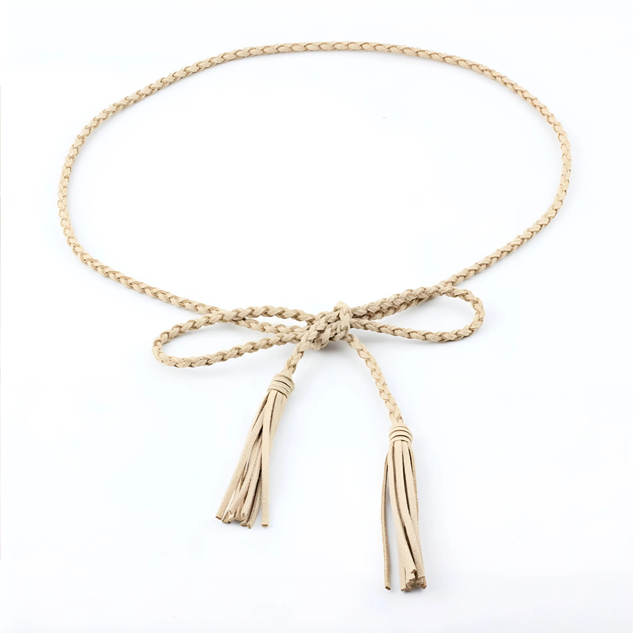 TELOLY Braided Tassel Belt Waistband Boho Girls Thin Waist Rope Knitted Waist Belts For Dress Wai... | Walmart (US)