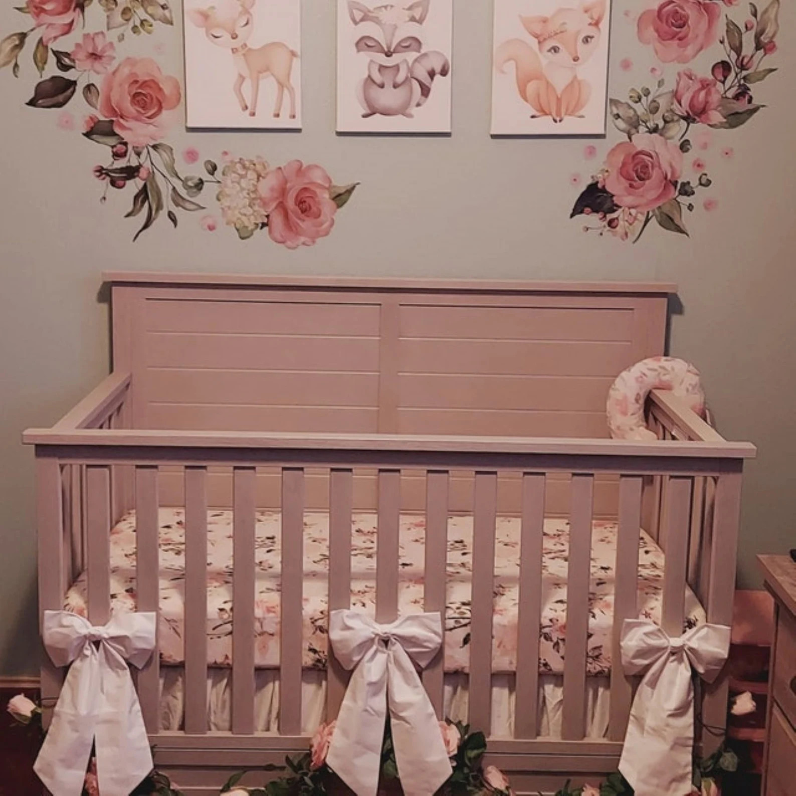 Crib Bow Curtain Tie Back Bow Monogrammed Bow Nursery Bow - Etsy | Etsy (US)