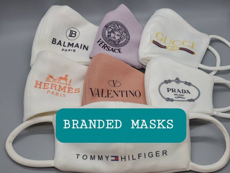 BRANDED INSPIRED MASKS!! Available in different colors!! | Etsy (US)