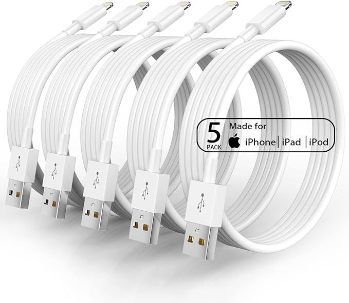 5 Pack(10FT)[Apple MFi Certified]iPhone Charger Long Lightning Cable 10 Foot Fast Charging iPhone... | Amazon (US)