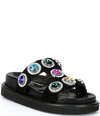 Orson Crystal Jewel Embellished Nubuck Family Matching Slide Sandals | Dillard's