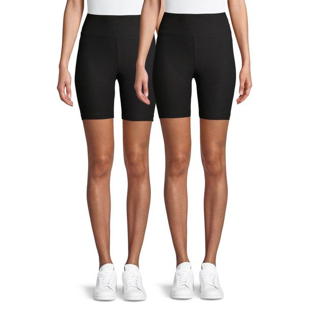 No Boundaries - No Boundaries Juniors' Bike Shorts With Wide Waistband, 2-pack - Walmart.com | Walmart (US)