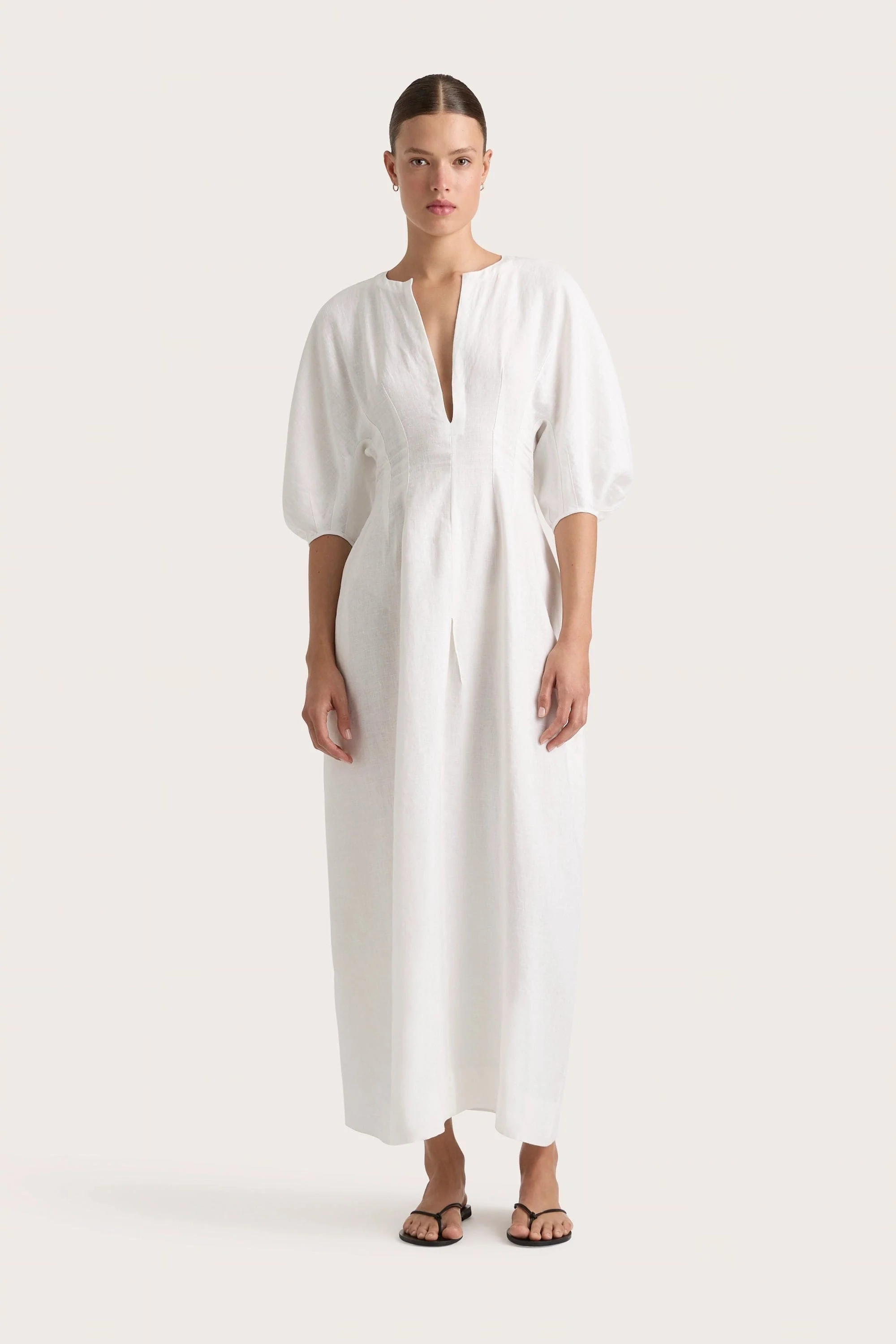 Soleil Maxi Dress White, L / WHITE | Faithfull (AU)