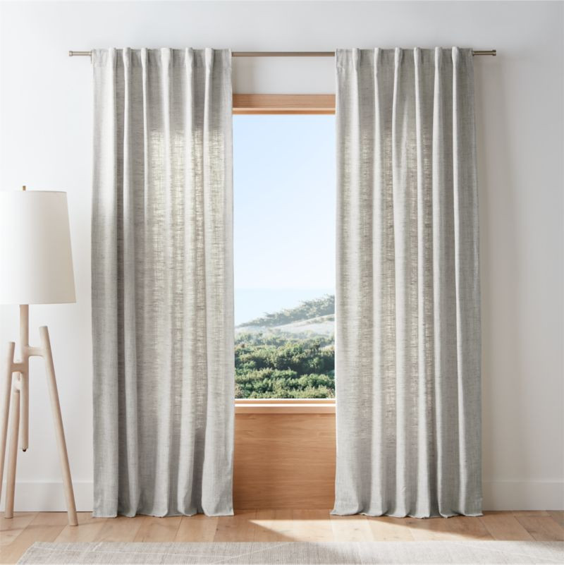 Reid Warm Beige Blackout Window Curtain Panel 52"x120" + Reviews | Crate & Barrel | Crate & Barrel