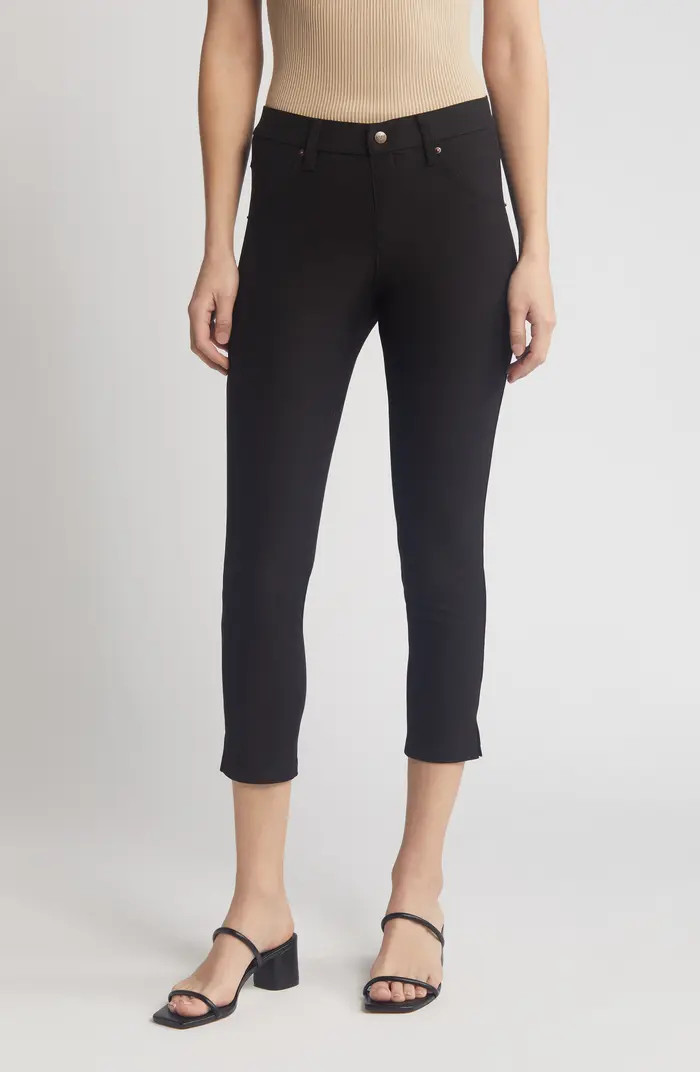Side Slit Pull-On Denim Capri Leggings | Nordstrom