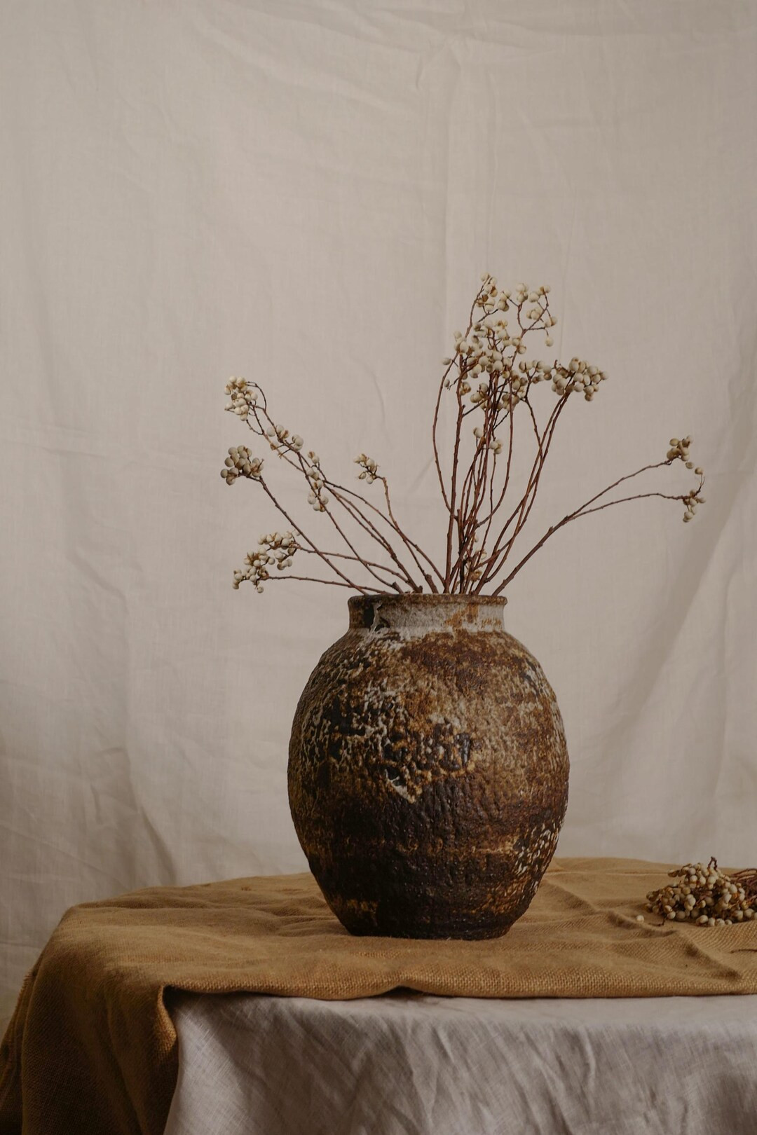 Cave Whispers Series, Tall Ceramic Vase, Rustic Wabi-sabi Pottery With Earthy Texture, Handmade J... | Etsy (US)