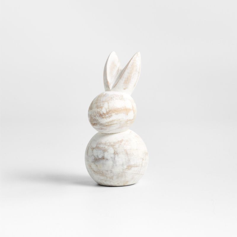Small Wood Easter Bunny 6" + Reviews | Crate & Barrel | Crate & Barrel