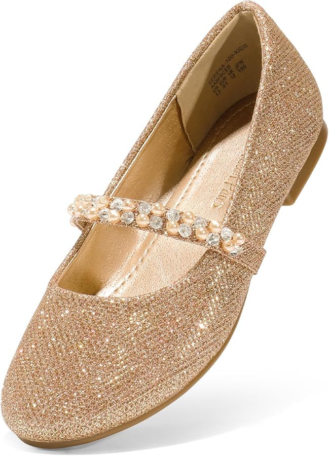 DREAM PAIRS Girls Mary Jane Dress Shoes Ballerina Flats for Wedding, Party (Toddler/Little Kid/Bi... | Amazon (US)
