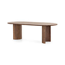Panos Sandy Acacia Wood Dining Table | Crate & Barrel | Crate & Barrel