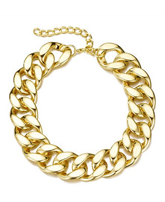 Gold Lightweight Chunky Curb Chain Necklace | Macy's
