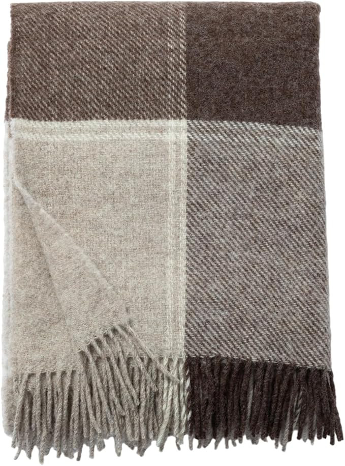 Ukrainian 100% Wool Fringed Throw Blanket Soft Warm Durable Fair Trade Artisan Made Cozy Plaid He... | Amazon (US)