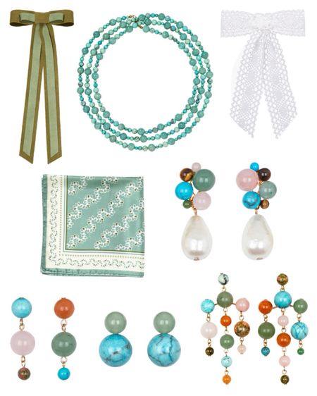 The new Jennifer Behr x Julia Berolzheimer jewelry collection is perfect! The ultimate statement earrings, turquoise necklace, hair bows and beyond. 

#LTKover40 #LTKSeasonal #LTKstyletip