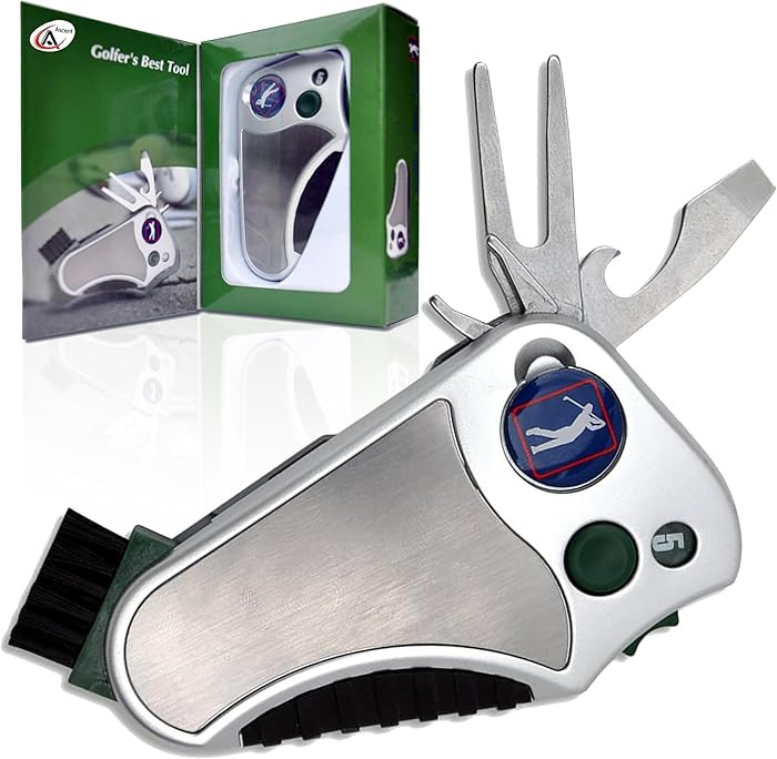 Golfer's Best Tool – 6-in-1 Golf Multitool for Men & Women | Stroke Counter, Divot Repair, Brus... | Amazon (US)