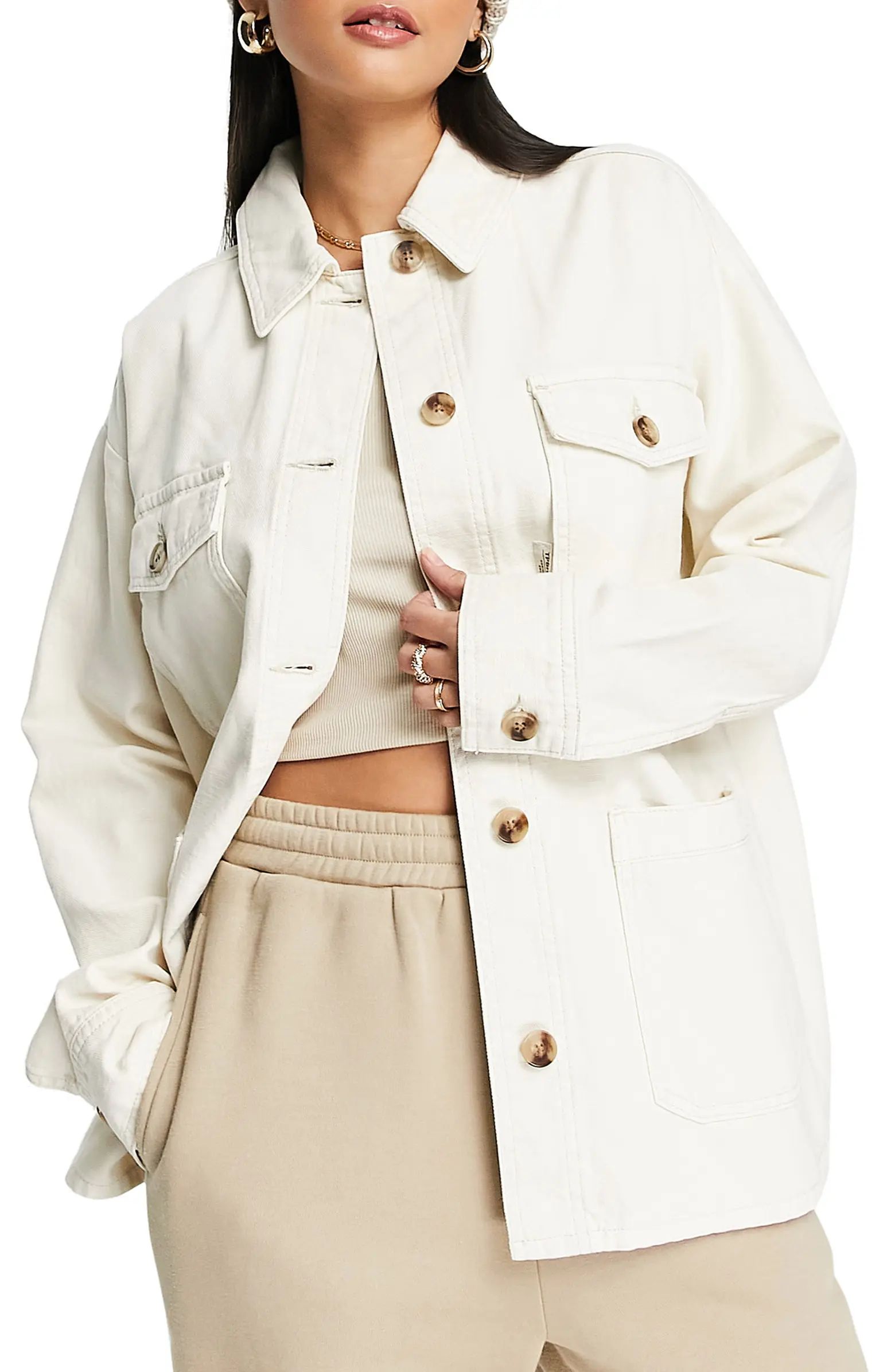 Oversize Cotton Shacket | Nordstrom