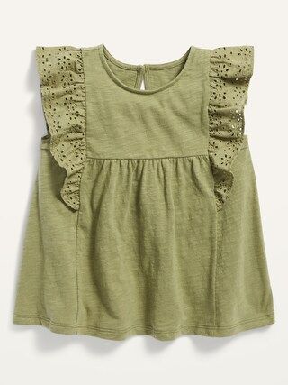 Ruffle-Trim Jersey Top for Toddler Girls | Old Navy (US)