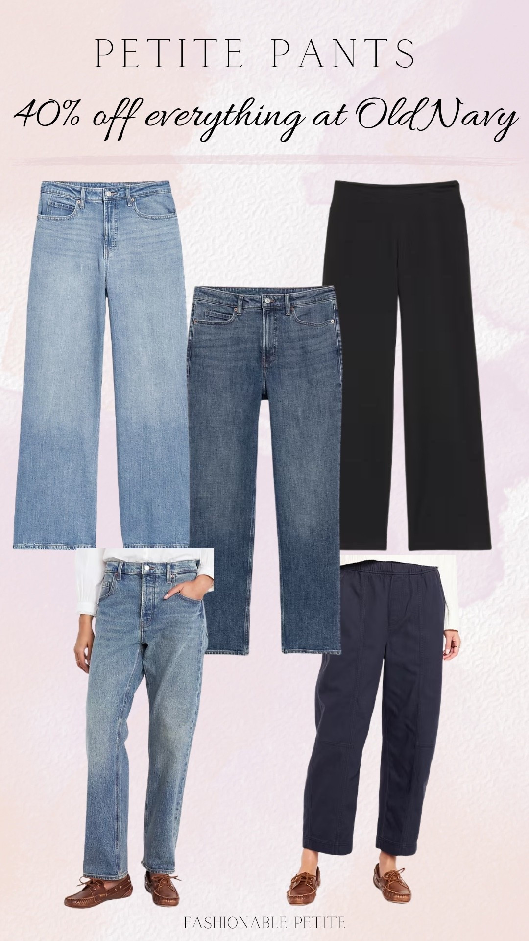 Petite pants and jeans for fall! 40% off at old navy!
Women’s jeans, petite jeans, straight jeans, wide leg jeans, wide leg pants 

#LTKFindsUnder100 #LTKSaleAlert #LTKPetite