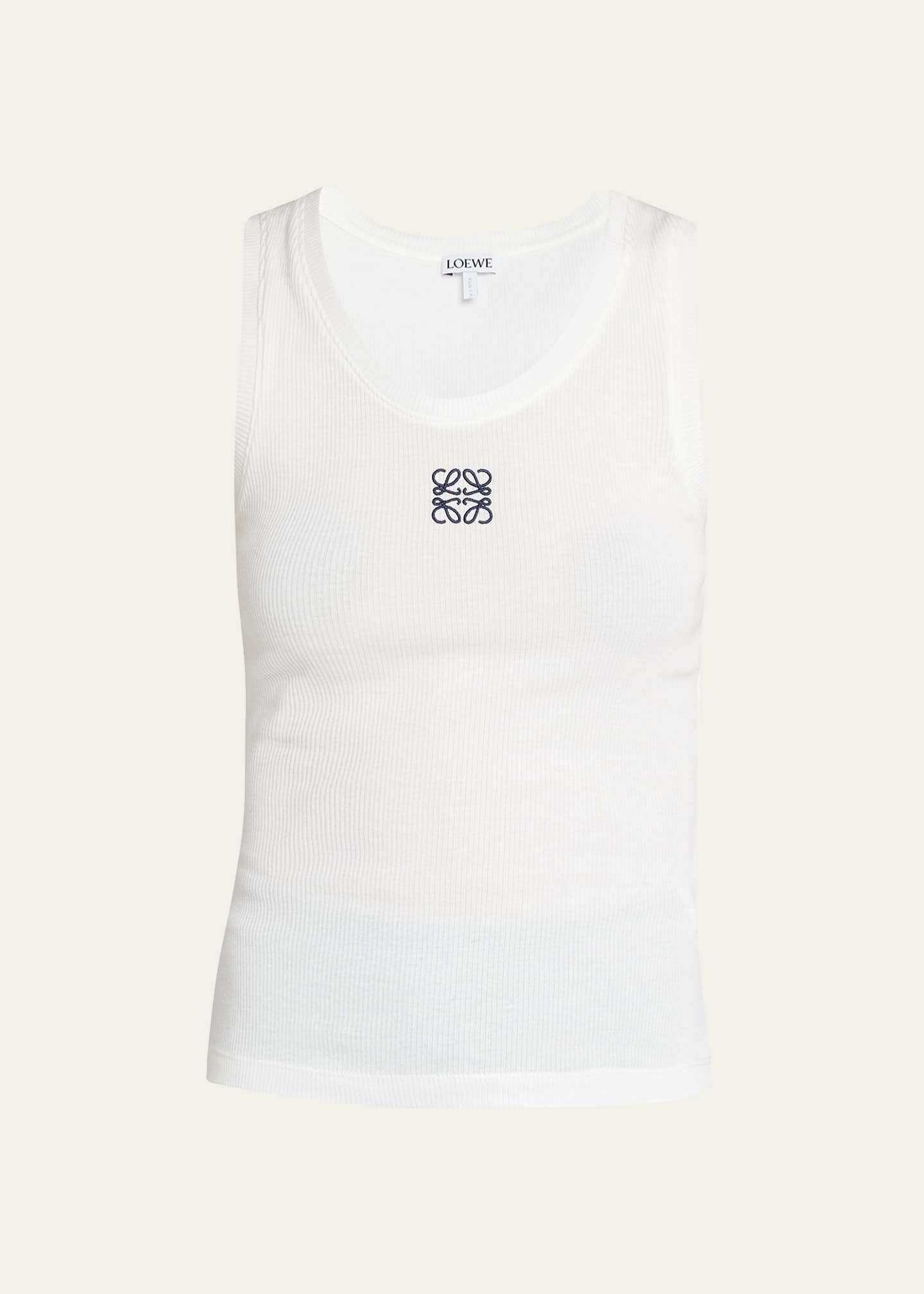 Loewe Anagram-Embroidered Rib Tank Top | Bergdorf Goodman