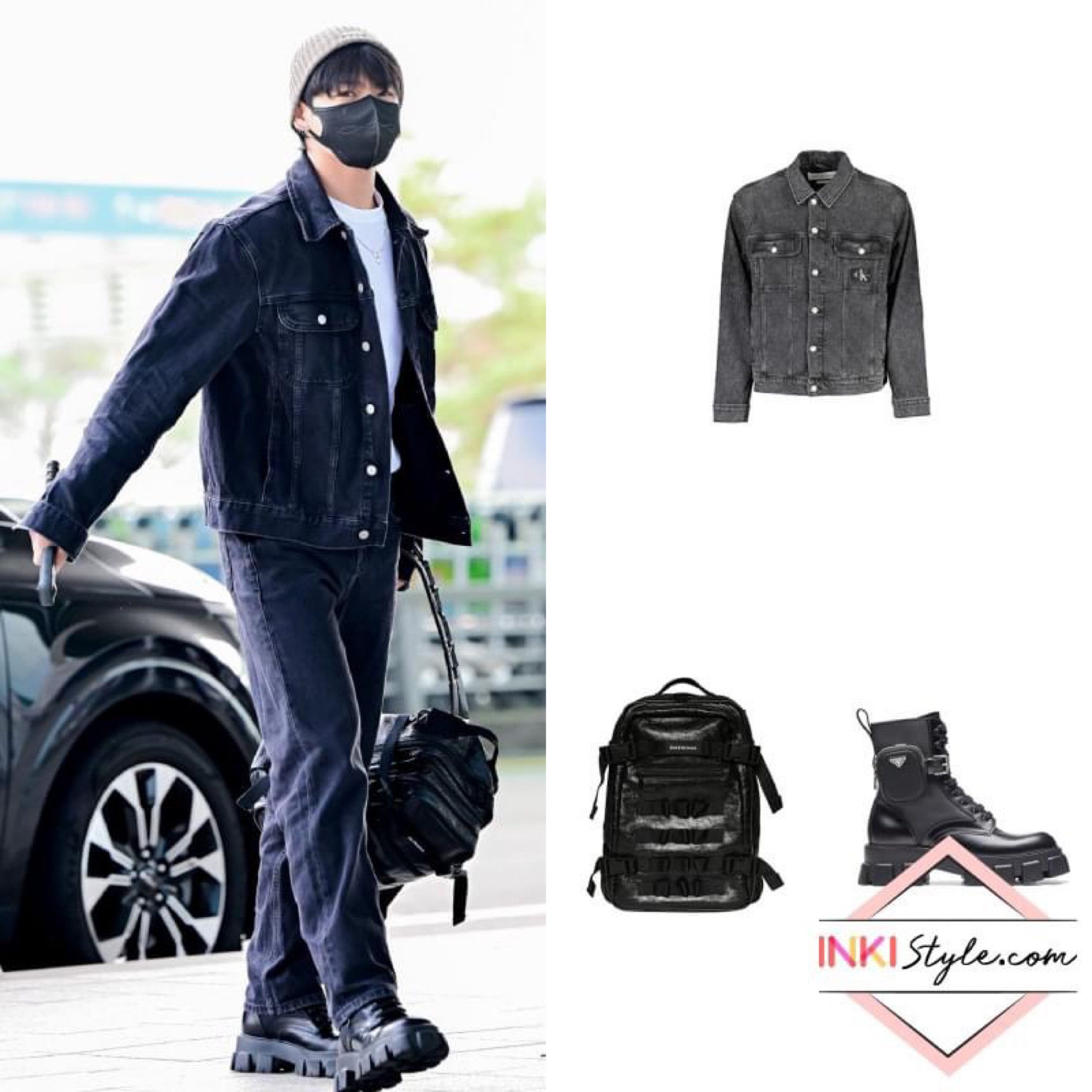 #BTS' #Jungkook was a cheerful vision in his denim outfit at Incheon Airport. 
.
.
.
#btsstyle #btsfashion #jungkookstyle #jungkookfashion #방탄소년단 #방탄소년단패션 #정국 #정국패션 #calvinklein #balenciaga #prada #inkistyle #inkistyle_bts #inkistyle_jungkook #inkistyle_balenciaga #inkistyle_prada #inkistyle_calvinklein