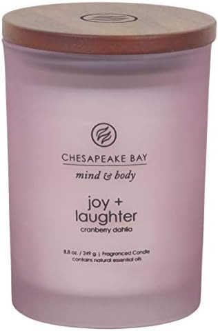Chesapeake Bay Candle Scented Candle Joy + Laughter (Cranberry Dahlia) Medium Home Décor | Amazon (US)