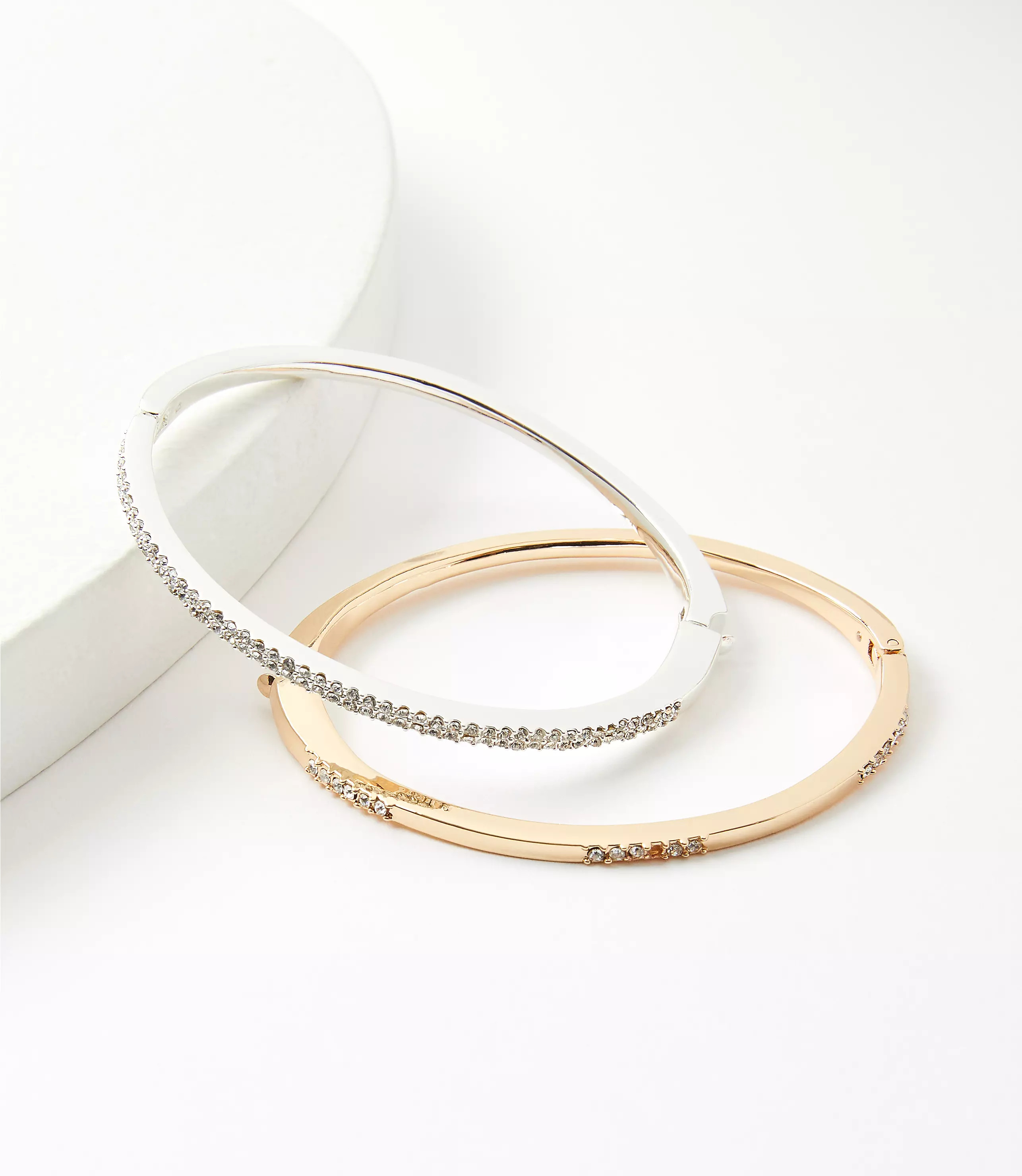 Mixed Metal Pave Bracelet Set | LOFT
