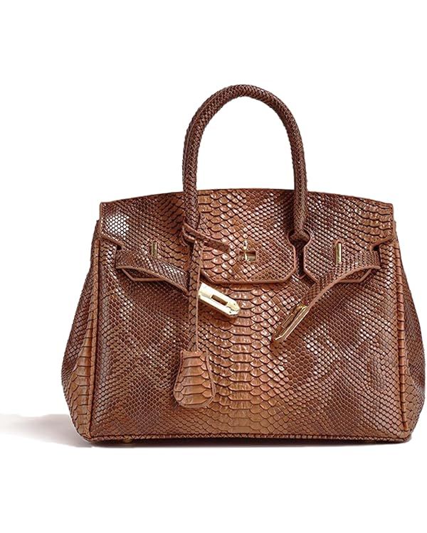 Women's Top Handle Satchel with Detachable Strap Ladies Designer Leather Crossbody Bag | Amazon (US)