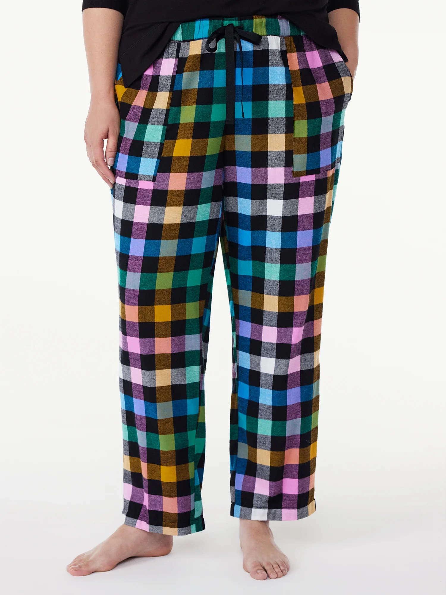 Joyspun Women's Print Flannel Sleep Pants, Sizes XS to 3X | Walmart (US)