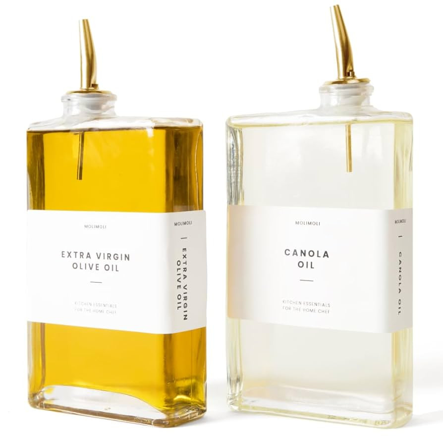 Molimoli Olive Oil Dispenser Bottle for Kitchen, Automatic Pourer, Glass Thin Bottle Dispenser fo... | Amazon (US)