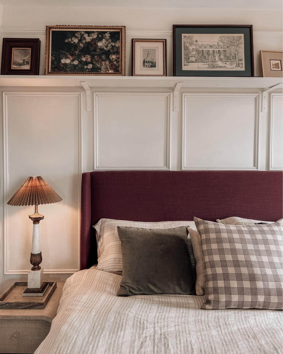 New bed 🍂 burgundy linen fabric (you can order a sample too!) 

#LTKhome