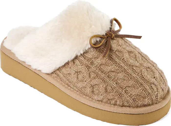 Minnetonka Flurry Faux Fur Trim Scuff Slipper (Women) | Nordstrom | Nordstrom