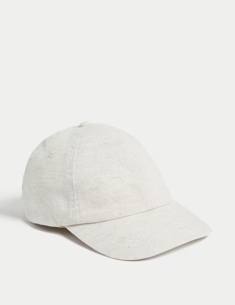 Cotton Linen Baseball Cap | Marks & Spencer (UK)