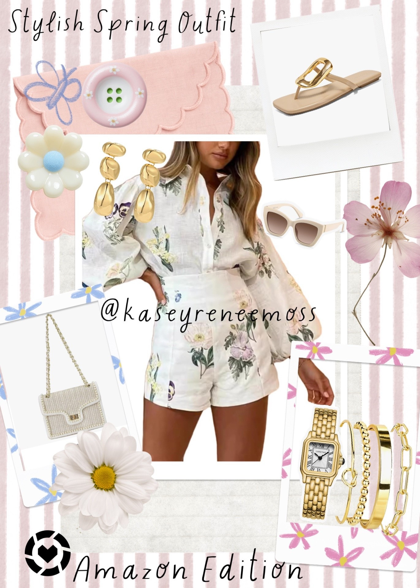 Super cute stylish Spring outfit! This outfit is super cute, has an effortless style and is affordable with all the matching accessories! Amazon finds ✨ Affordable, comfy, and totally #OOTD worthy! 😍 Shop this look and slay your style game too 💕” 