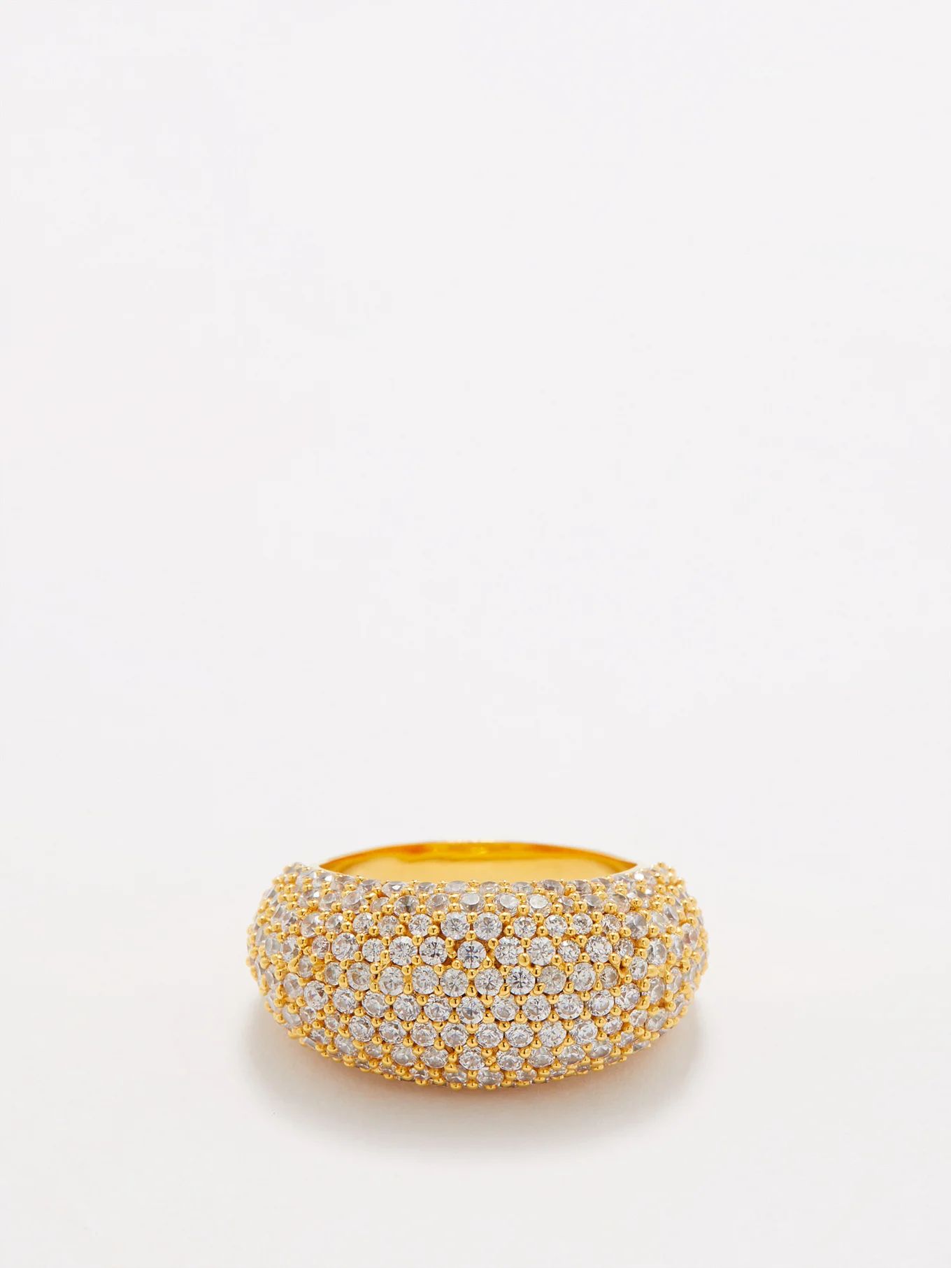 Christy cubic zirconia & 18kt gold-plated ring | Matches (UK)