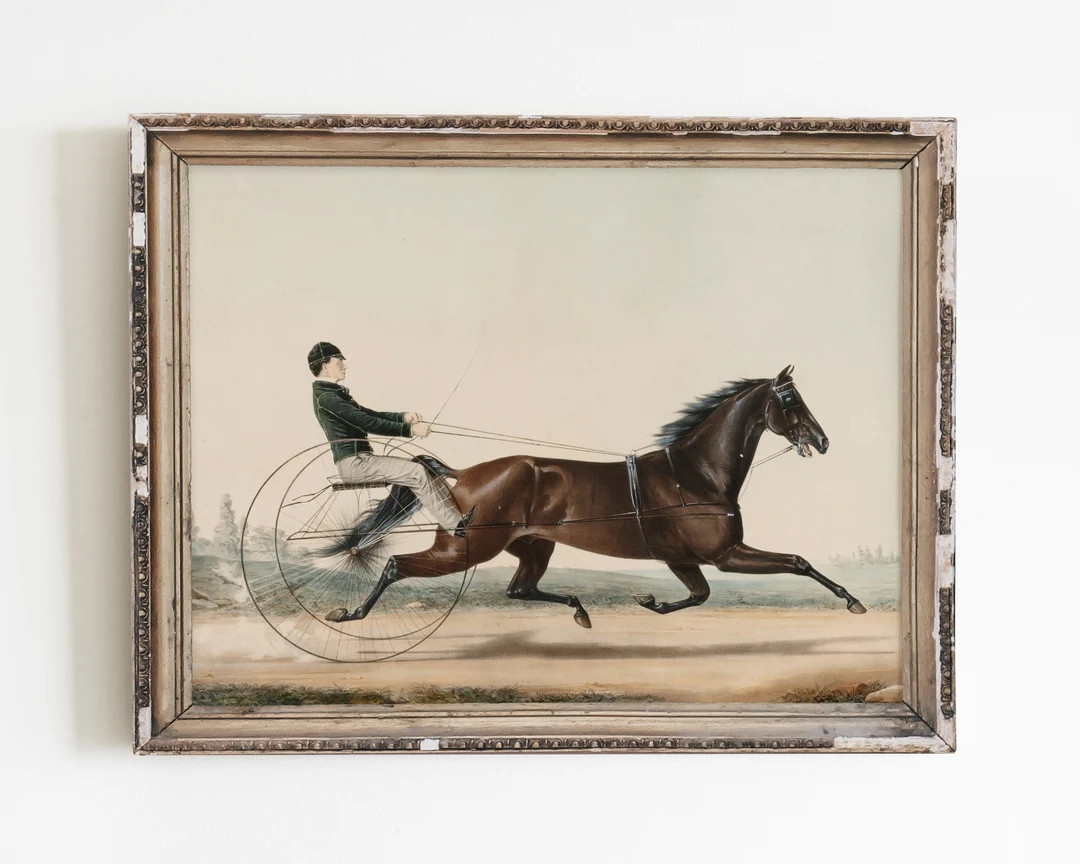 Antique Horse Lithograph: Vintage Equestrian Art Print (digital Download) - Etsy | Etsy (US)