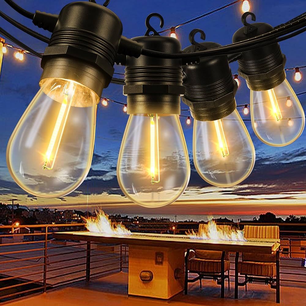 Joomer 58Ft LED Outdoor String Lights, 15+2 Edison Vintage Shatterproof Bulbs, Waterproof Plug-in... | Amazon (CA)
