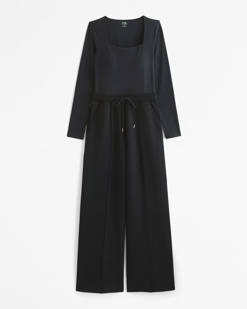 YPB everydaySOFT Long-Sleeve Hybrid Jumpsuit | Abercrombie & Fitch (US)