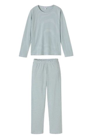 Pima Long-Long Weekend Set in Classic Green | LAKE Pajamas